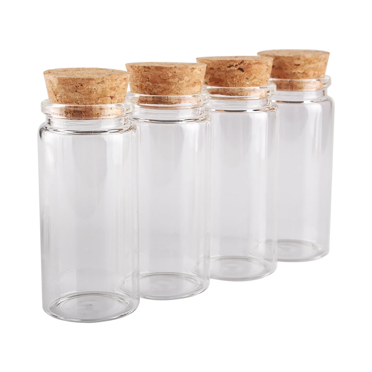 3pcs 60ml 37*80mm Glass Bottles with Cork Lids Spice Jars Wishing bottles Glass vessels Candy bottles For Wedding Favors