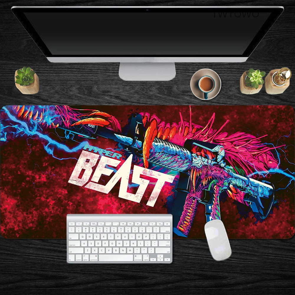 

XXL CS GO Gaming Mouse Pad Hyper Beast Large Mouse Pad XL Gamer Computer Mousepad Rubber Mause Pad Big Keyboard Desk Play Mats