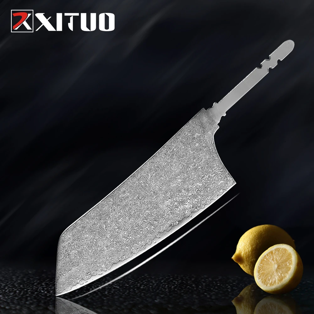 XITUO Messer, leere Klinge, DIY-Küchenmesser, 67 Schichten, Damaststahl, VG-10, Rasiermesser, scharfe Werkzeuge, hohe Härte, für Fleisch, Fisch, 1–9 Stück