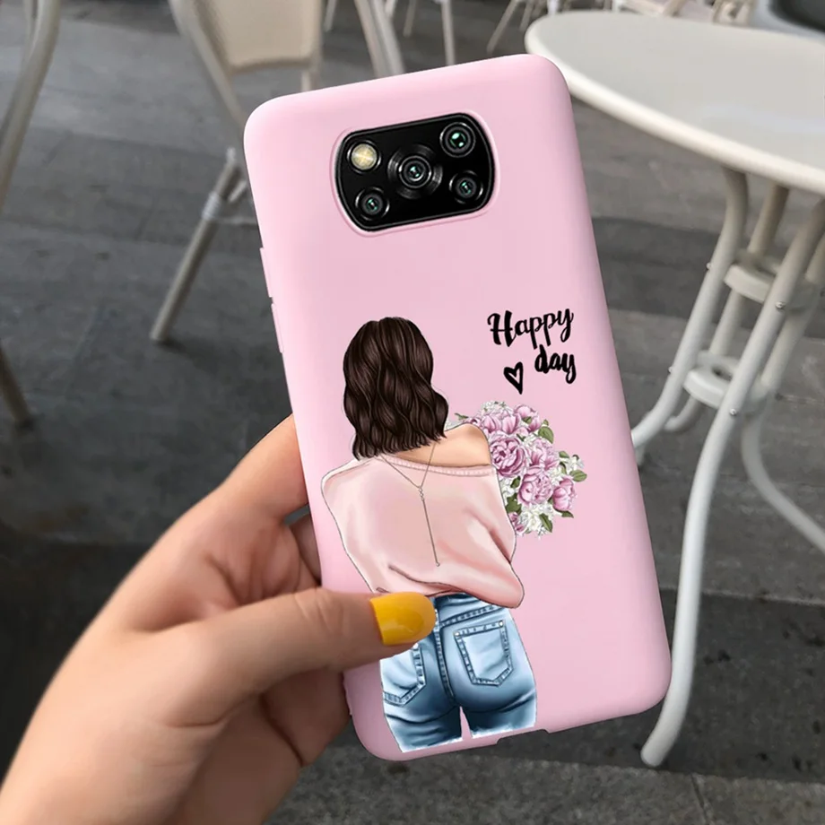 جراب هاتف شاومي بوكو X3 NFC Xiomi Poco X3 Pro جراب PocoX3 ممتص للصدمات زوجين جذاب على شكل قلب جميل حافظة هاتف Poco X 3 PRO 6.67 "Shell