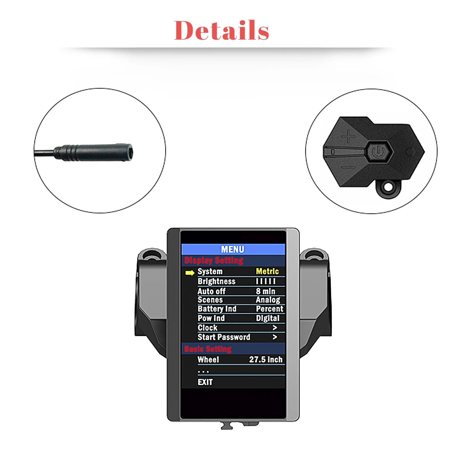 TSDZ2 LCD Display 850C Colour Screen Display 6 PIN for 36V 48V Tongsheng Mid central Motor Electric Bicycle Conversion Kit