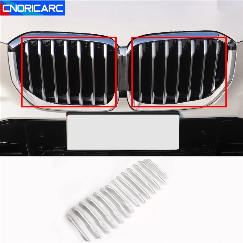 

Car Styling Front Bumper Middle Grill Grids Strips Trim Stickers For BMW X5 G05 2019-2021 Exterior Accessories