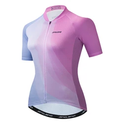 2022 Cycling Jersey Women Bike Mountain Road MTB Top Maillot Bicycle Shirt Short Sleeve Clothing Summer Biking Uniform Pink