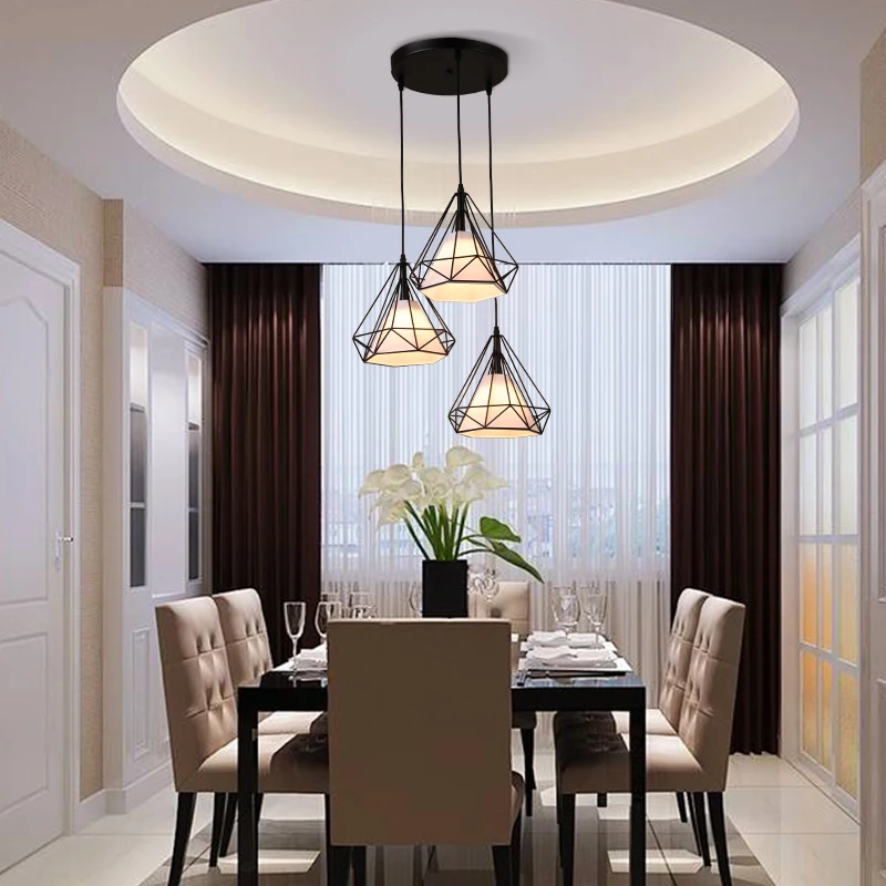 

Nordic design pendant lights gold home kitchen decor 3heads dining room lamps for living room decoration industrial bar hanglamp