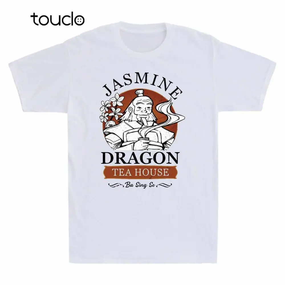 Jasmine Dragon Tea House Ba Sing Se Uncle Iroh Vintage Men T-Shirt Cotton Black