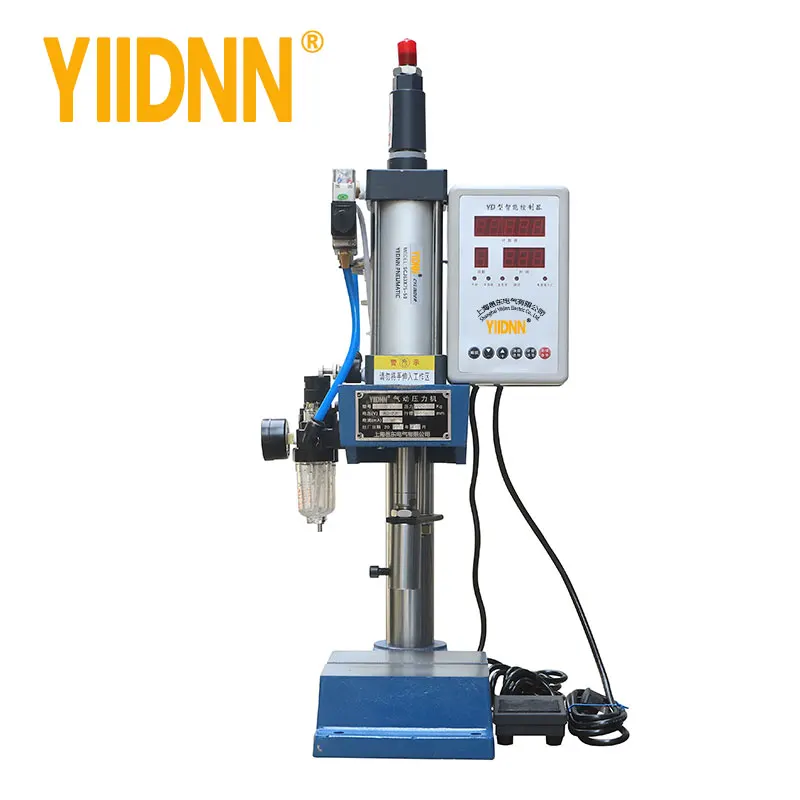 CE Small Pneumatic punching machine 200kg single column 63 bench press Two button controller high precision riveting machine