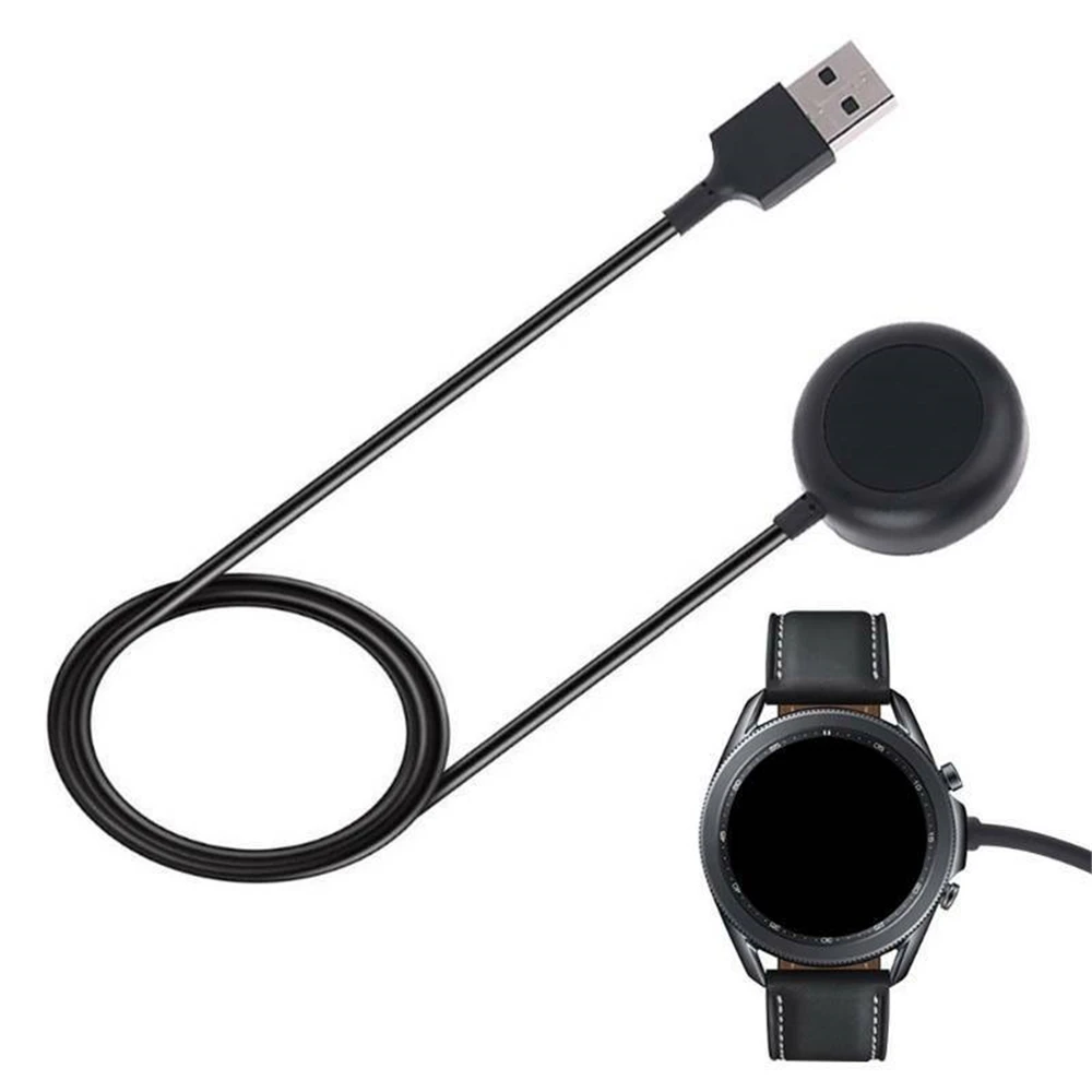 Black Portable Charger Fast Charging Cable For Samsung Galaxy Watch 3 Active 2 3 Smart Watch Easy To Carry