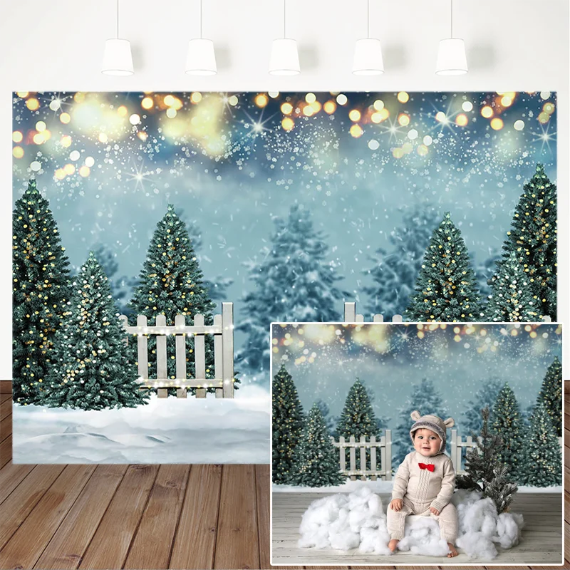 Christmas Photography Background Chirstmas Tree Fireplace Backdrop Party Children Portrait Photo Decoration Props Banner Studio