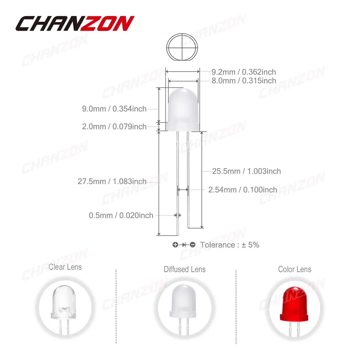 50pcs 8mm LED Emitting Diode Micro Indicator White Red Green Blue Yellow 3V DIY PCB Circuit Transparent Diffused Arduino Bulb