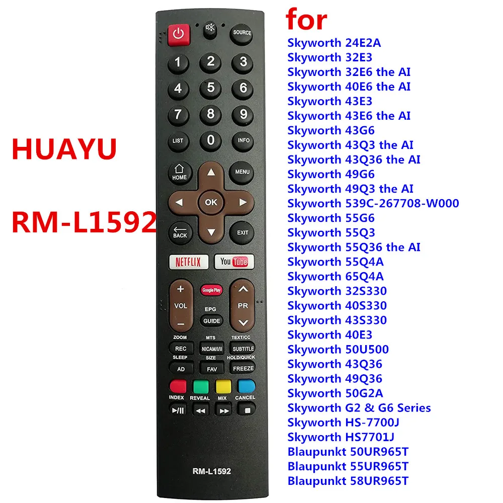 RM-L1592 Universal Remote Control for Skyworth Android Smart TV With Netflix YouTube Google Play HS-7700J NO Voice function