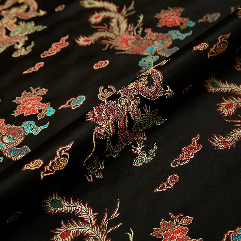 Damask fabric Brocade jacquard fabrics Chinese style vintage clothing material for sewing cheongsam and kimono