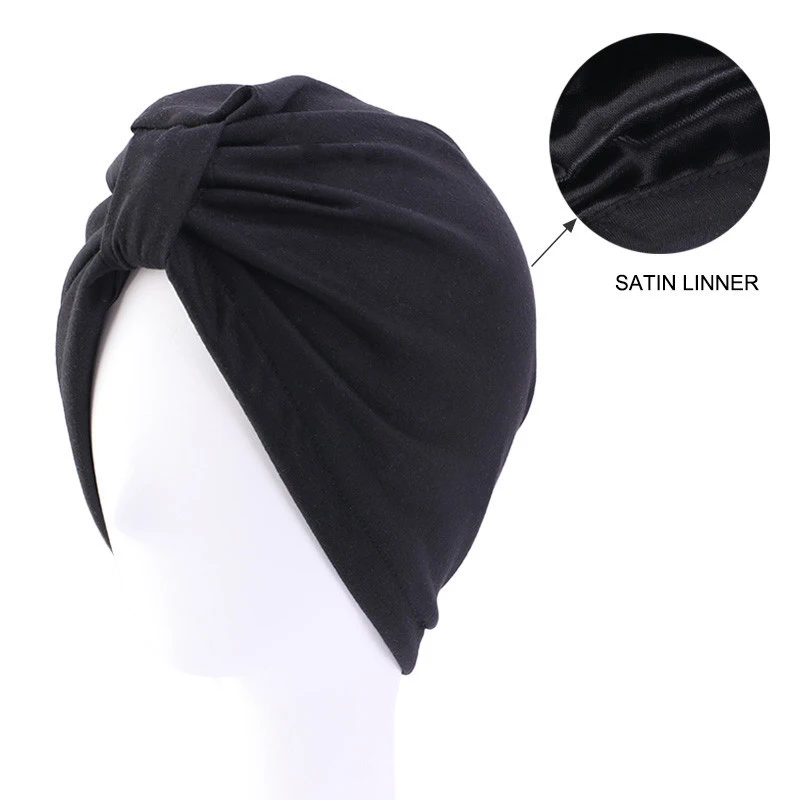 Women Muslim Hair Loss Turban Hats Solid Color Headscarf Bonnet Inner Chemo Cap Head Wrap Cancer Islamic Bandana Scarf Cover New