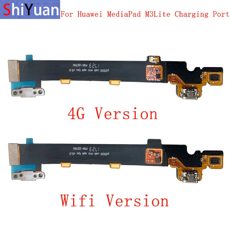 10pcs USB Charging Port Connector Board Parts Flex Cable For Huawei MediaPad M3 Lite 10 Flex Cable Replacement Part