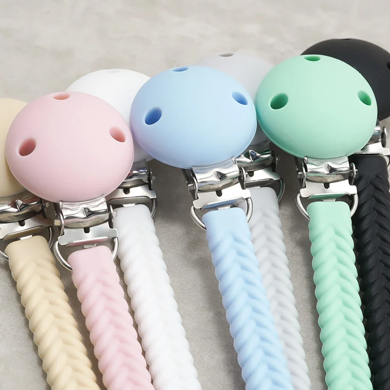 

1PC Baby Silicone Pacifier Clip Multicolor Baby Accessories Soft Pacifier Chain Cute Baby Birth Gift Safety Teether For Babies