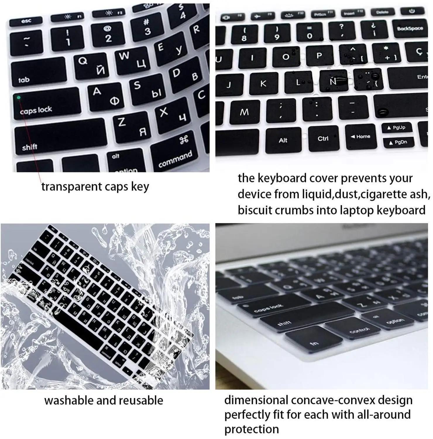 For Macbook Air 13 Keyboard Cover with Russian Letters for Mac Book Pro 13 15 Magic 1st Gen Silicone Keyboard Skin Protector