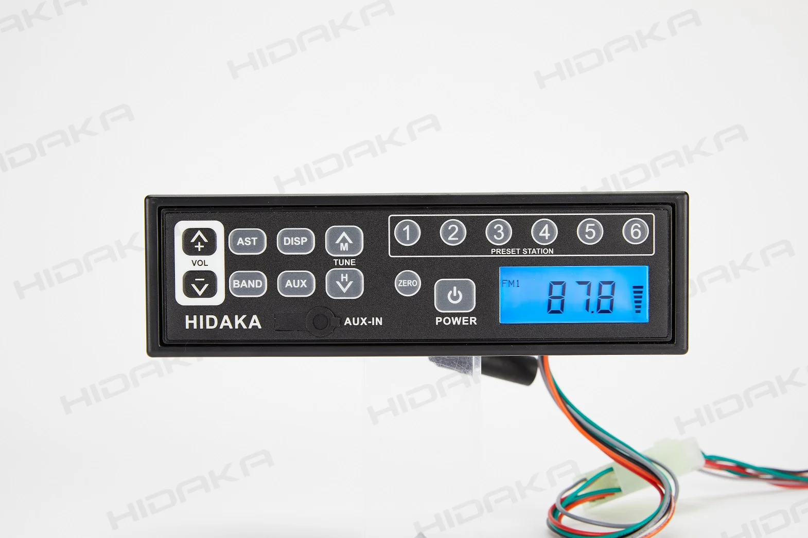 HIDAKA Japan Factory EXCAVATOR CAR Radio 12V/24V 1Din with Real Time Clock AUX-IN LCD HI-M99 for Komastu Kobelco Sumitomo