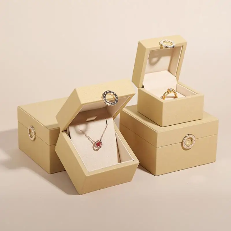 New Jewelry Packaging Box Necklace Holder Pu Leather Jewelry Storage Gift Box Watch Collection Box