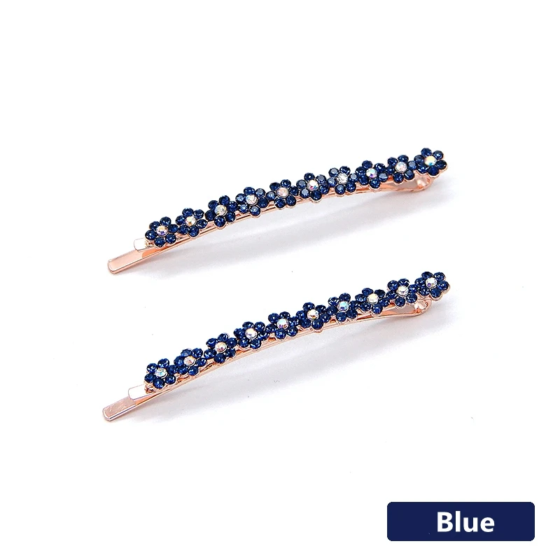 Fashion Women Girls Bling Crystal Hairpins Headwear Rhinestone Hair Clips Pins Barrette Styling Tools Accessories