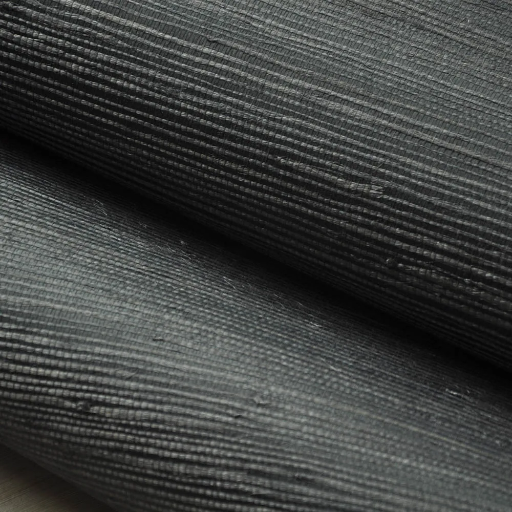 MYWIND Grasscloth Black Moonless Night Jute Natural 3D Wallpaper For Hotel/KTV/Cafe Center Decor Manufacture Wallpaper