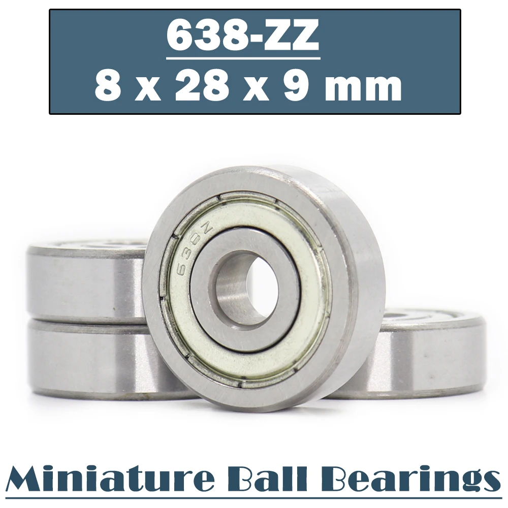 638ZZ Bearing 8*28*9 mm ( 4 PCS ) 638Z Miniature 638 ZZ Ball Bearings