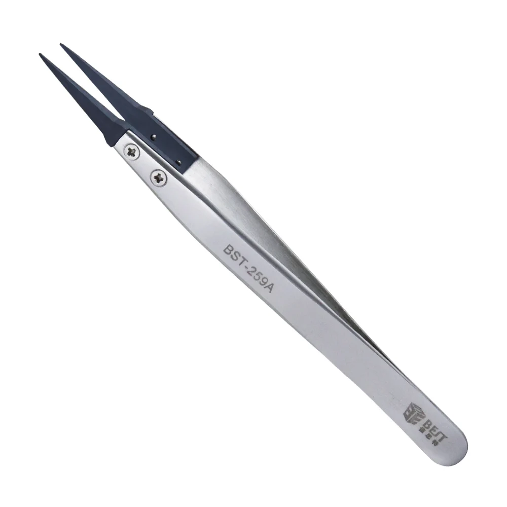 1Piece Head-changed Anti-Static Tweezers Plastic Straight Tips for Mobile Phone Computer Repair tools