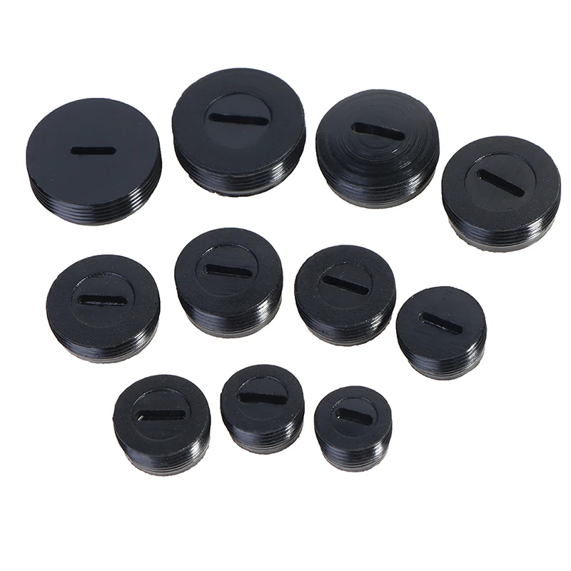 8/10/16PCS Black Plastic Screw Carbon Brush Holder Caps Case Dia 12mm/13mm/14mm/15mm/16mm