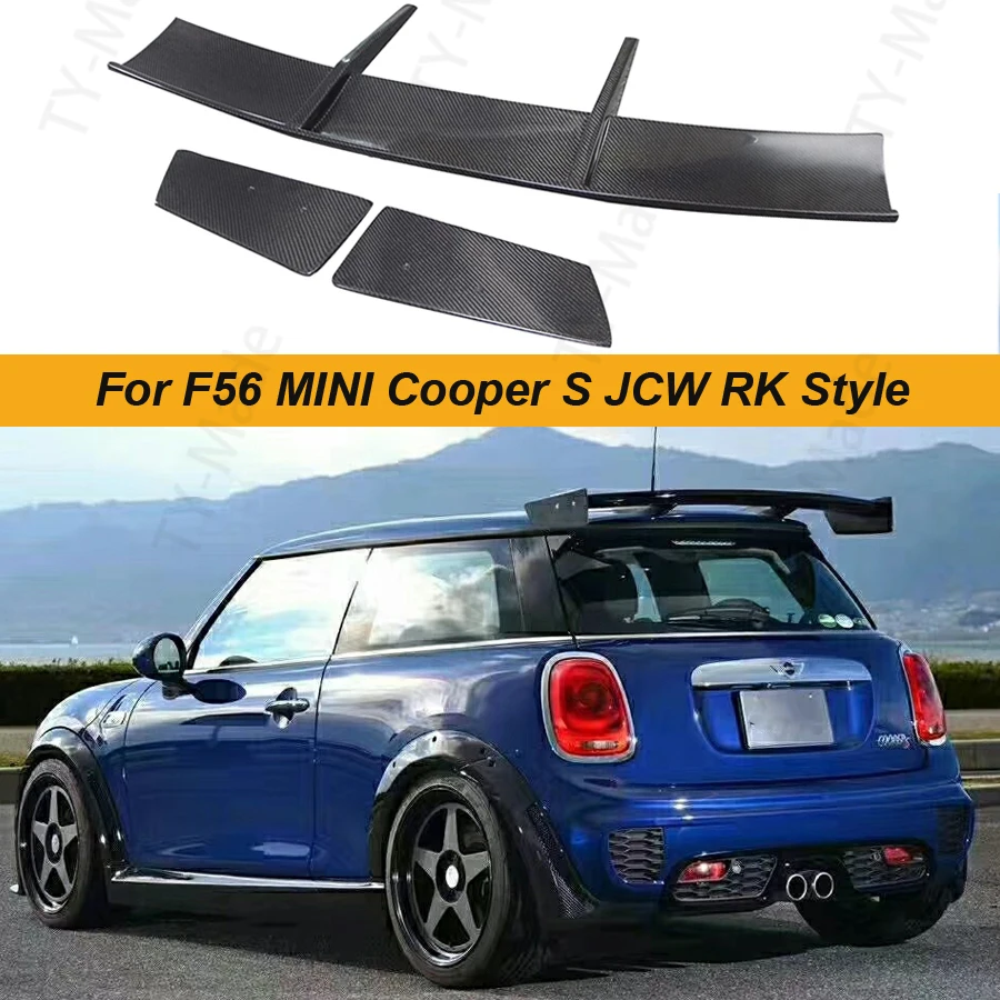 Mini F56  Rear Roof Wing Lip Racing Body Kit Carbon fiber Spoiler Trim Tuning Part Body Kit For MINI F56 Cooper S JCW RK Style