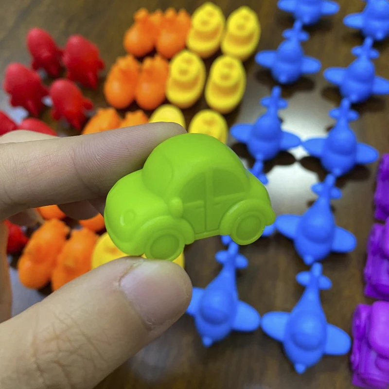 เกมจับคู่ DIY สัตว์ ฝึกการรับรู้สี ฝึกกล้ามเนื้อมัดเล็ก ของเล่นเสริมพัฒนาการแบบมอนเตสซอรี่ ของเล่นเสริมประสาทสัมผัส ของเล่นเสริมพัฒนาการเด็กเล็ก