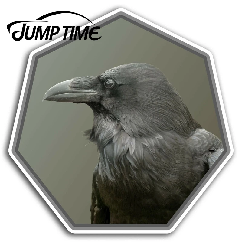 Jump Time for Black Crow Vinyl Stickers Raven Bird Fun Sticker Laptop Luggage Waterproof Accessories Car Bumper Window Decal