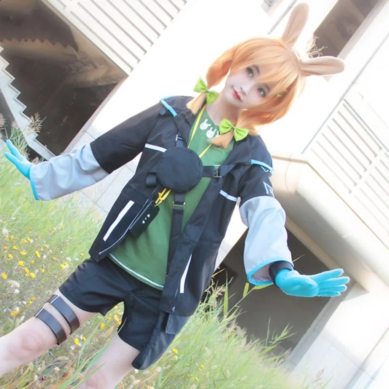 

Arknights cos kokodayo anime man woman cosplay High-quality costume full set Top + coat + shorts + headgear + gloves + belt set