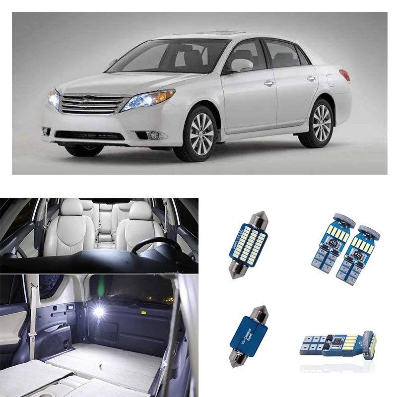 

12pcs Car Canbus Light White Bulbs LED Lights Interior Kit For Toyota Avalon 2005-2009 2010 2011 2012 Map License Plate Light