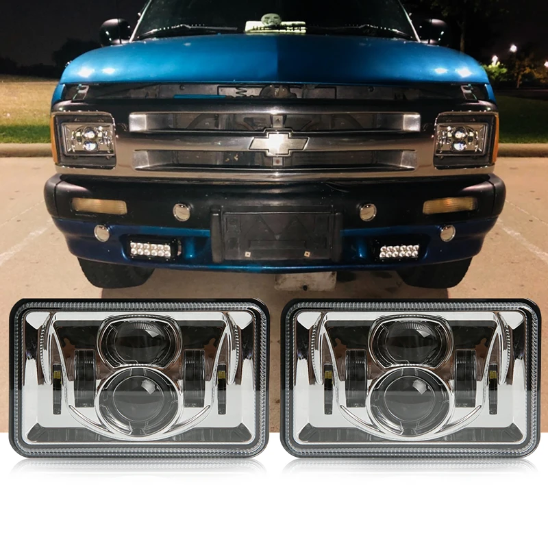 

4x6 inch Rectangular Projector LED Truck Headlights Sealed Headlamps For Peterbilt Kenworth T800 T400 T600 W900B/L Trucks Lamp