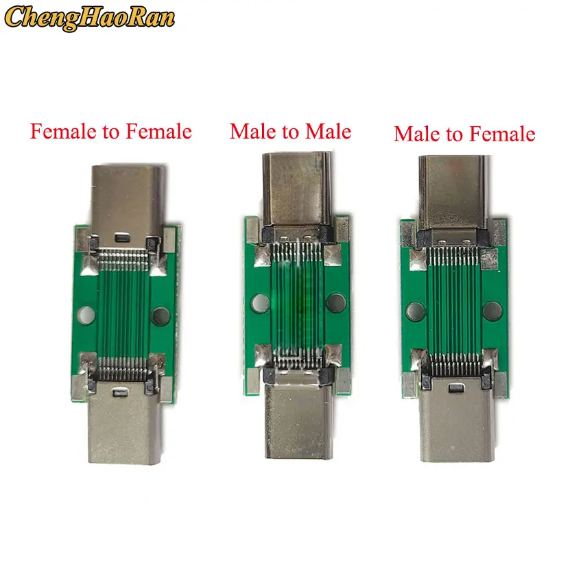 ChengHaoRan Multifunctional TYPE-C Test Board Male to Female Male to Male Female to Female 24P High Current Adapter Board PCB