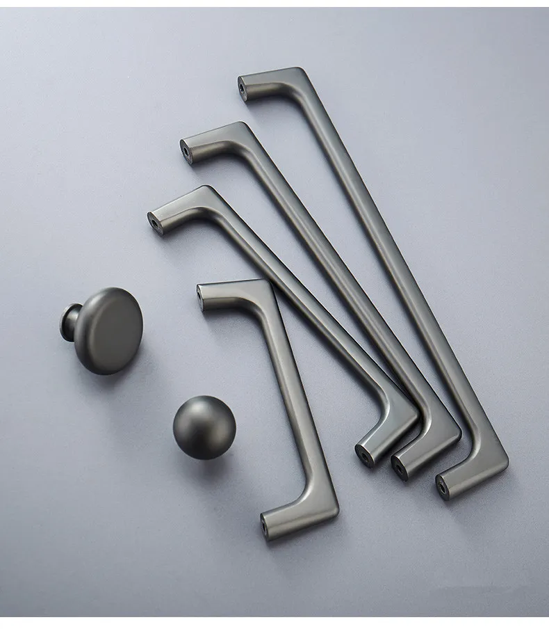 YUTOKO Schrank griff Perle Grau Messing Gold Schrank Tür Griffe Zink-legierung Schublade Knöpfe Zieht Küche Möbel Griff Hardware – Detail 22