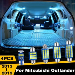 4pcs Car LED Reading Lights For Mitsubishi Outlander 2013 2014 2015 2016 2017 2018 2019 Car Interior Dome Trunk Lamp Accessories