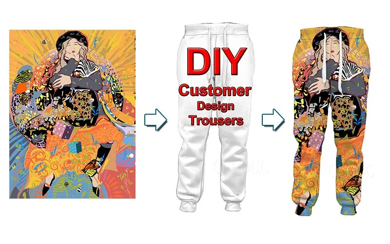 Diy Aangepaste Ontwerp Uw Eigen Foto 'S 3D Afdrukken Casual Broek Sport Joggingbroek Rechte Broek Joggingbroek Jogging Broek Broek