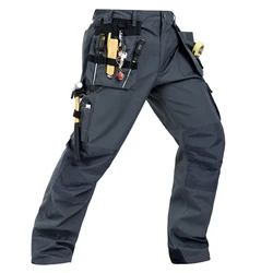 Mens Construction Protective Knee Reinforcement Workwear Trousers Utility Work Pants