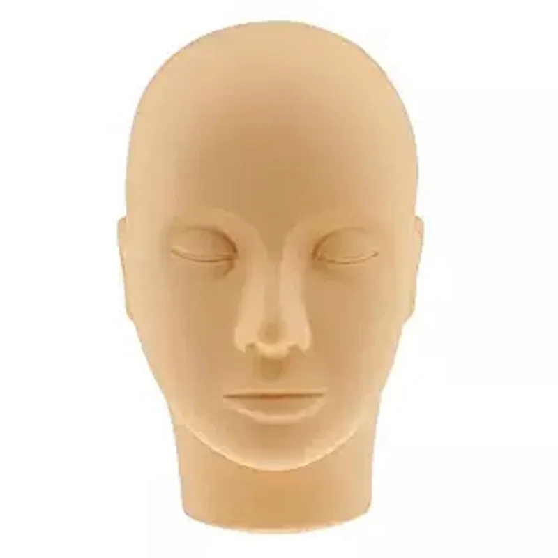 

CAMMITEVER Silicone Rubber Practice Mannequin Manikin Head for Eyelashes Extension/ Makeup/ Massage/ Face Painting Practice