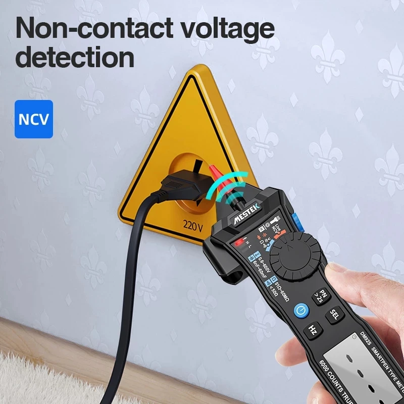 MESTEK Digital Multimeter 6000 Counts Pocket Pen Style Auto Range/Smart Multimeter NCV Detection DC/AC Voltage multimeter
