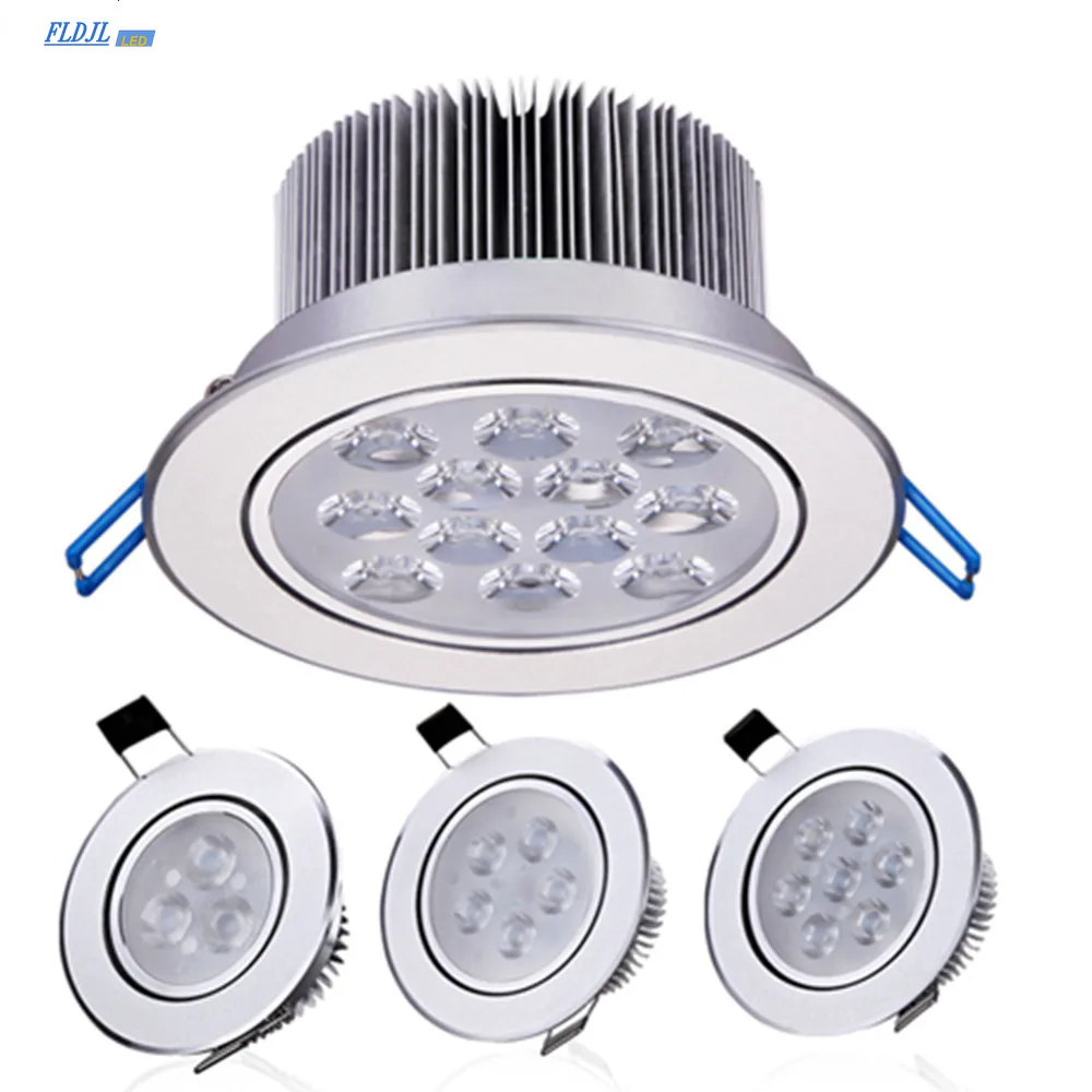 Round dimming downlight 3W/6W/10W/14W /18W/24W/36W LED spotlight embedded high-power ceiling spotlight 110v / 220v home lighting