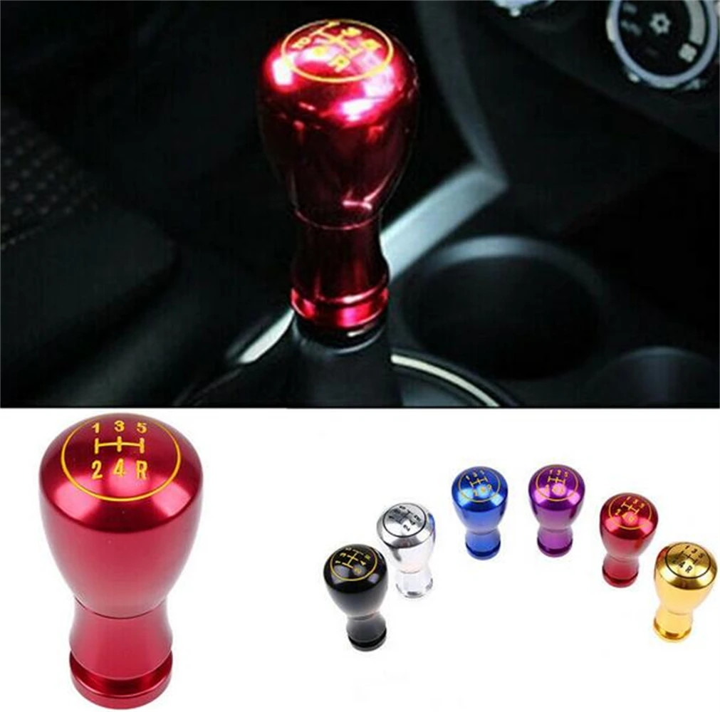 Universal 5 Speed Car Aluminum Manual Gear Stick Gear Shift Knob Shifter Lever Fit For Honda Toyota Nissan Mitsubishi Ford