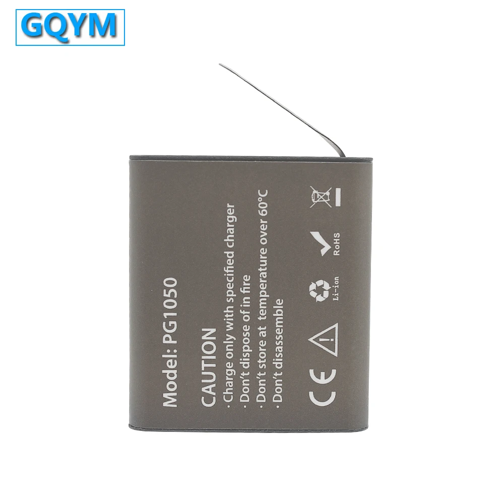 New GQYM PG1050mAh EKEN Sports Camera Rechargeable Battery for Models H9 H9R H3R H8PRO H8R H8 Pro SJ4000 SJCAM M10 SJ5000X