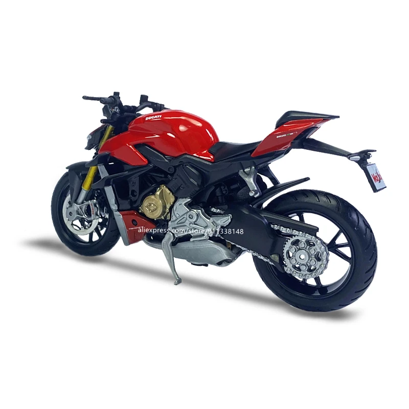 Maisto-réplica de motocicleta Ducati Super Naked V4 S, escala 1:18, con detalles auténticos, modelo de motocicleta de colección, juguete de regalo