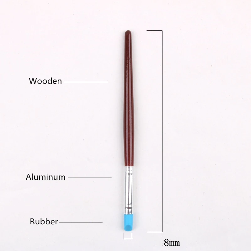 Pinceles de goma con punta de silicona para pintura, herramientas de modelado de escultura de arcilla, punta de goma para tallado de pintura, 3mm/8mm, 5 unidades