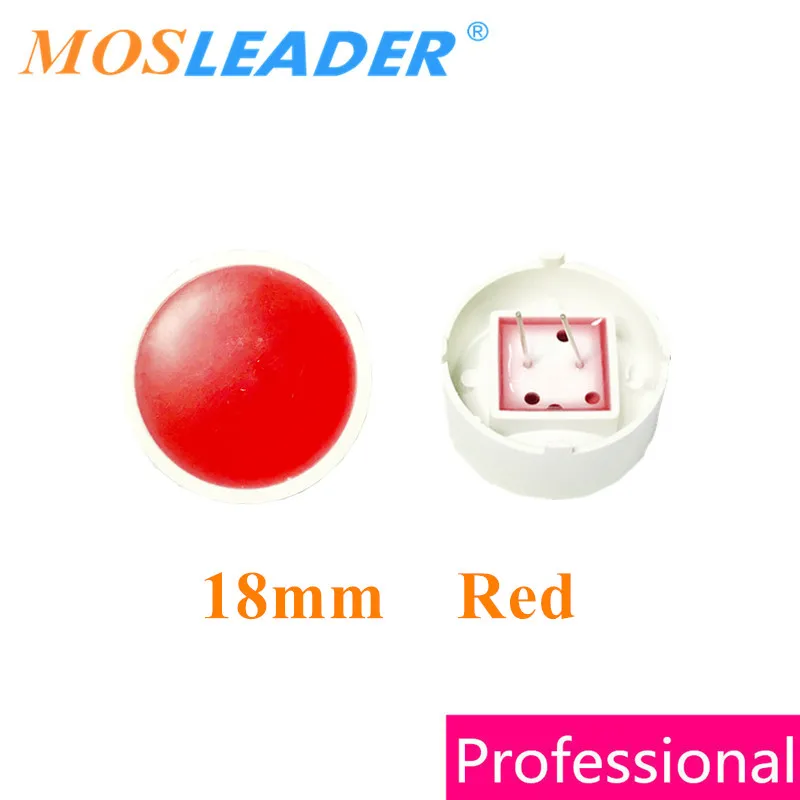 

Mosleader 100 шт. 18 мм-трубы на плоской подошве, красного цвета дисплея покраснеть круглый светодиодный дисплей светодиодный индикатор игровой плеер для активного отдыха СИД машины