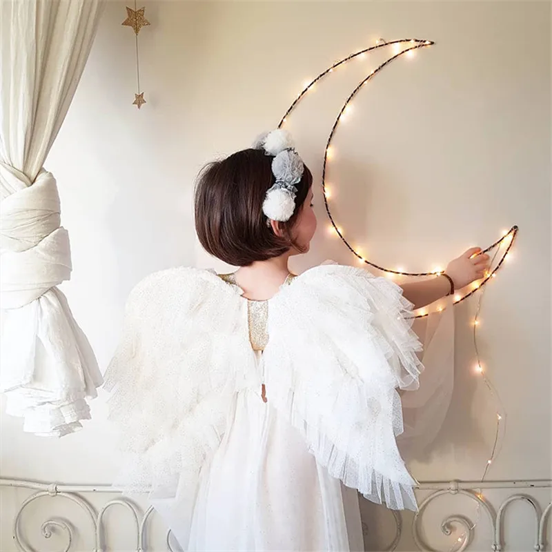 EnkeliBB Beautiful Kids Girls Party Wear Angel Wing Accessories Baby Girl Lovely Photography Props Christmas Halloween Props