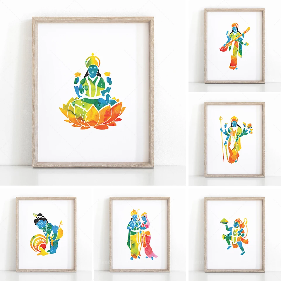 

Krishna Hindu Art Work Poster