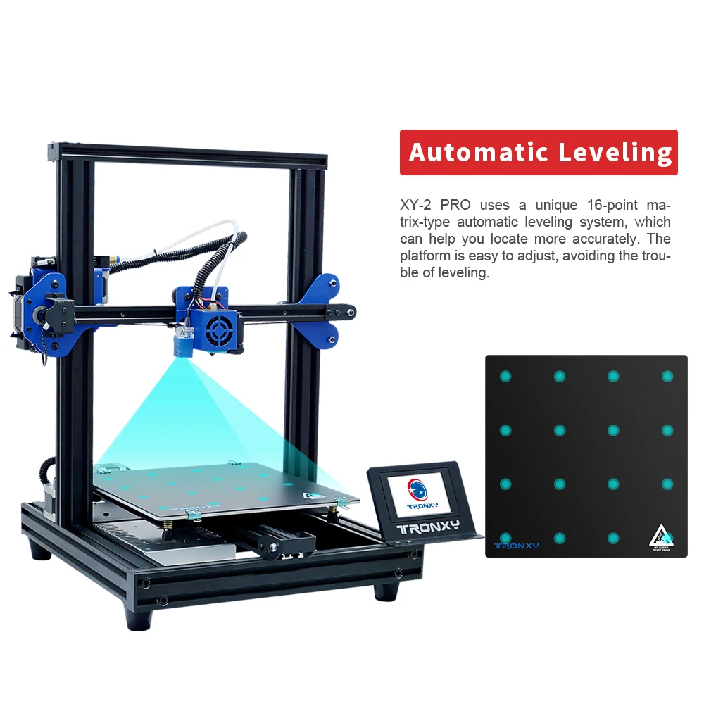 Imagem -05 - Tronxy 3d Impressora Xy2 Pro com Filamento Pla Impressora Drucker Construir Placa 255*255 mm Rápido Montar a Alta Precisão para Iniciantes