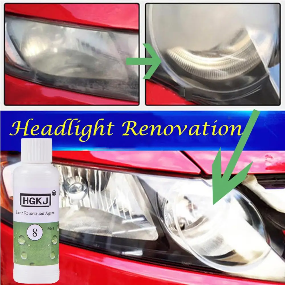 HGKJ-8 Car Headlight Restoration Kit Auto Headlight Repair Refurbishment Agent Fluid Car Polishing Car Care