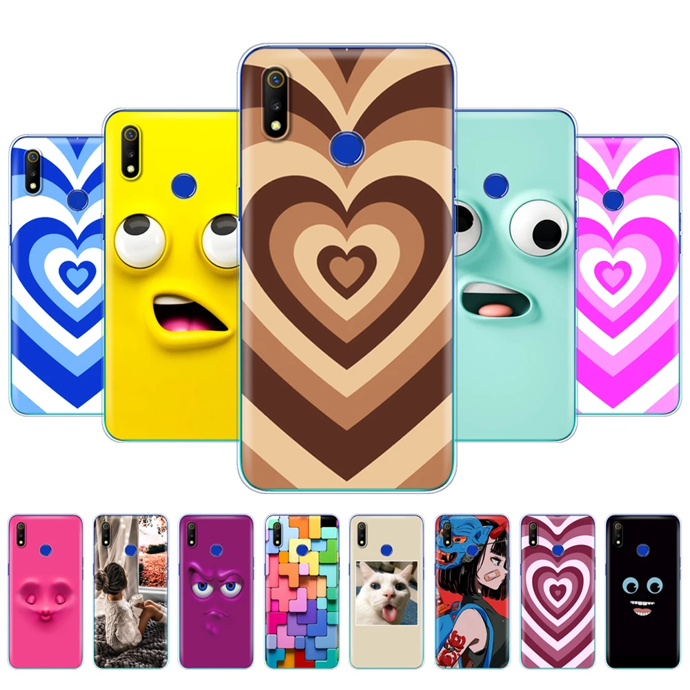 Чехол для Realme 3, Мягкая силиконовая задняя крышка из ТПУ для телефона OPPO Realme 3 Pro, чехол Realme3 3Pro Realme3Pro, бампер, защитный чехол